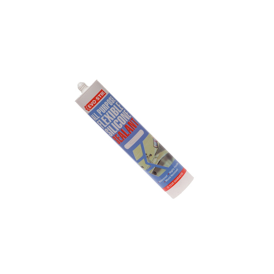 Evo-Stik 112896 All Purpose Flex Silicone Sealant Clear C20