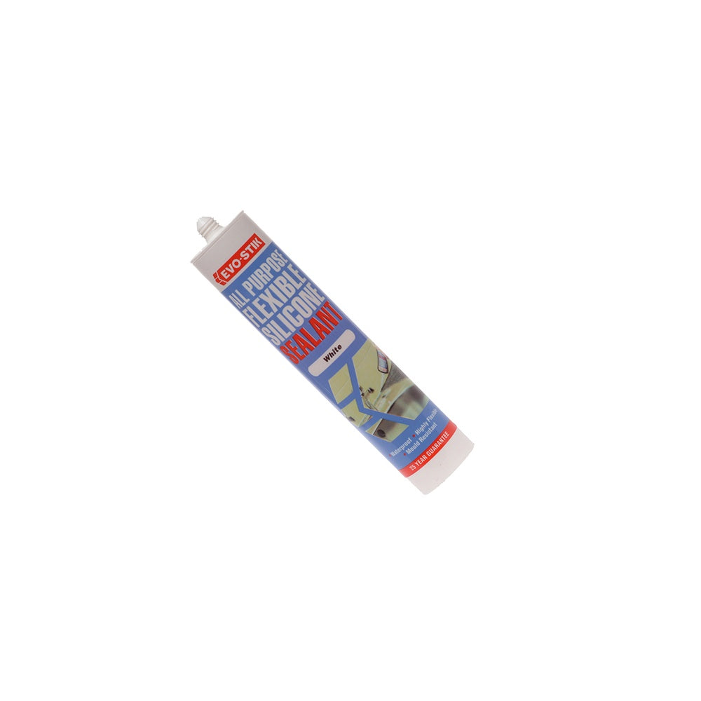 Evo-Stik 112902 All Purpose Flex Silicone Sealant White C20