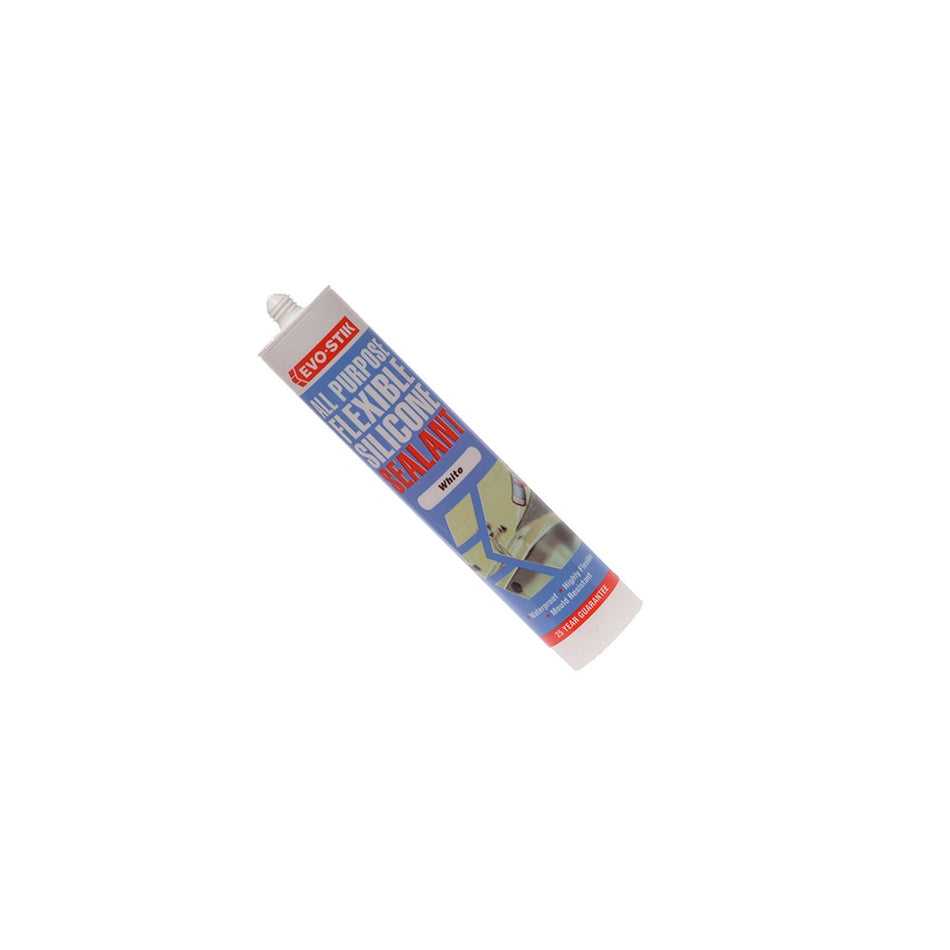 Evo-Stik 112902 All Purpose Flex Silicone Sealant White C20