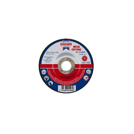 Faithfull Cut Off Disc for Metal Depressed Centre 125 x 3.2 x 22mm