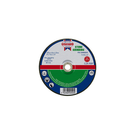 Faithfull Grinding Disc for Stone Depressed Centre 230 x 6 x 22mm
