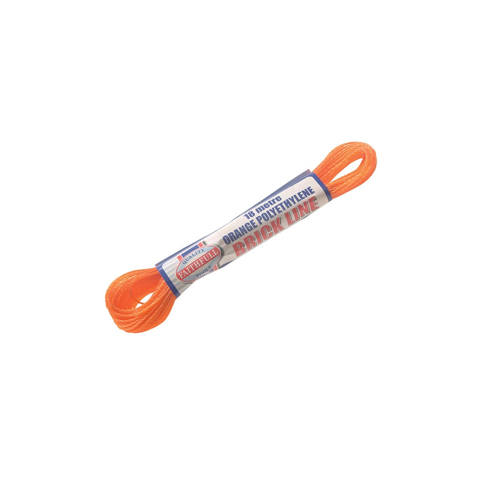 Faithfull 300 Orange Polyethylene Brick Line 18m (Box of 12)
