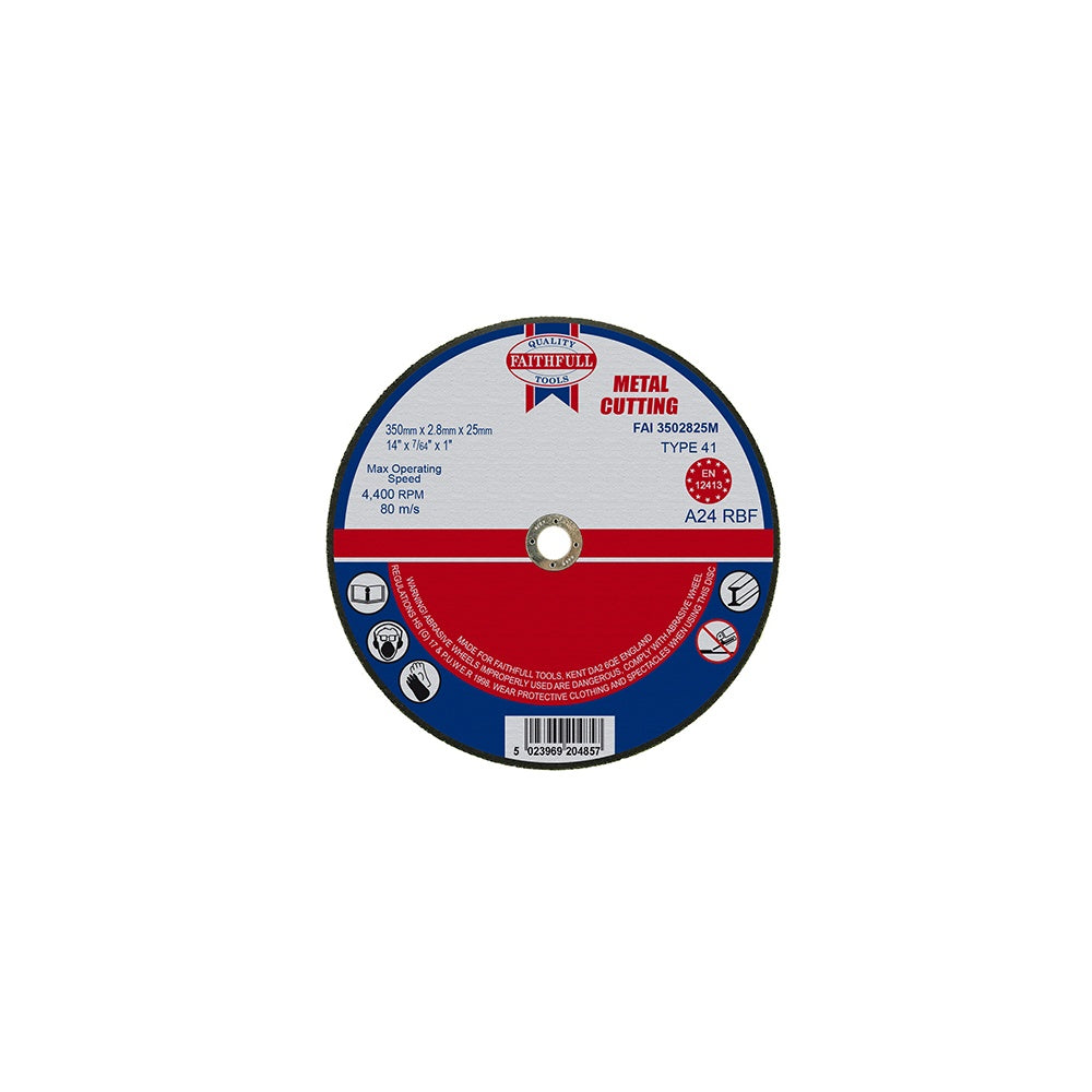 Faithfull Cut Off Disc for Metal 350 x 2.8 x 25mm