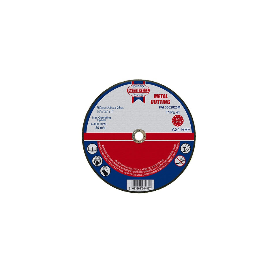 Faithfull Cut Off Disc for Metal 350 x 2.8 x 25mm
