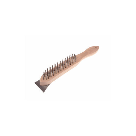 Faithfull 580/4S Lightweight Scratch Brush with Scraper - 4 Row