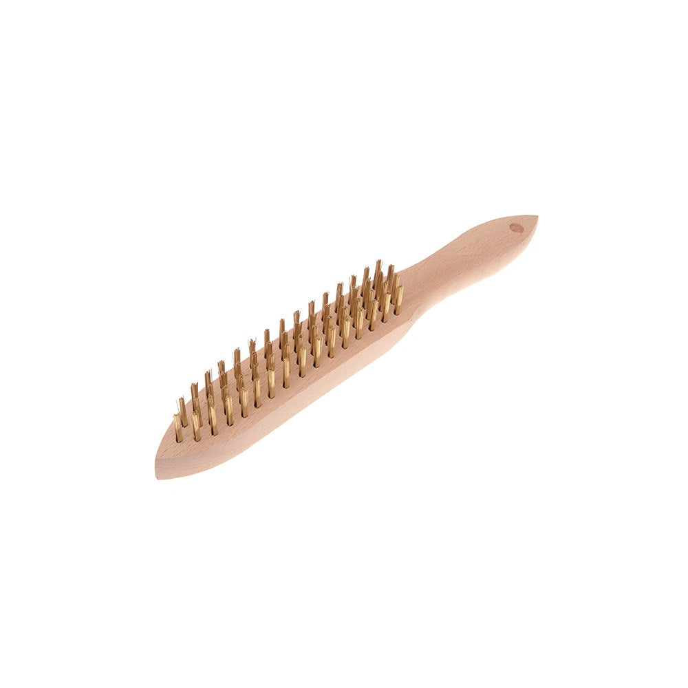 Faithfull 680/B4 Brass Wire Scratch Brush - 4 Row