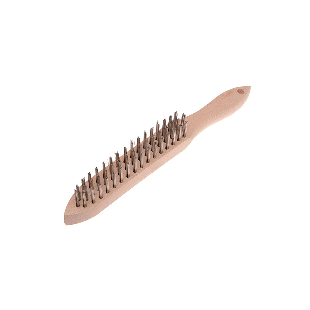 Faithfull 680/S3 Heavy-Duty Stainless Steel Scratch Brush - 3 Row