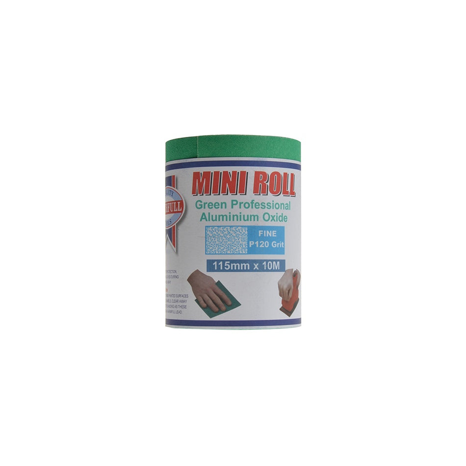 Faithfull Aluminium Oxide Paper Roll Green 115 mm x 10m 120g