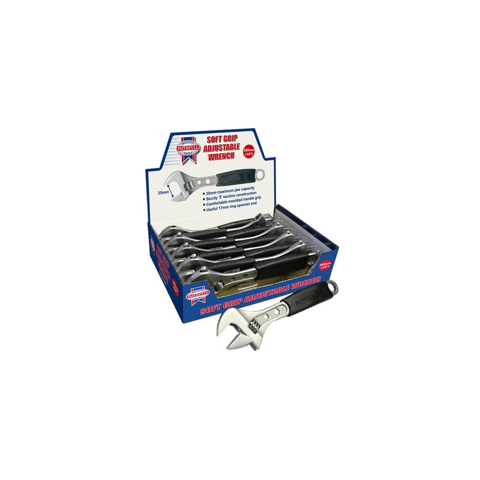 Faithfull Contract Adjustable Spanner 250mm Display (10)