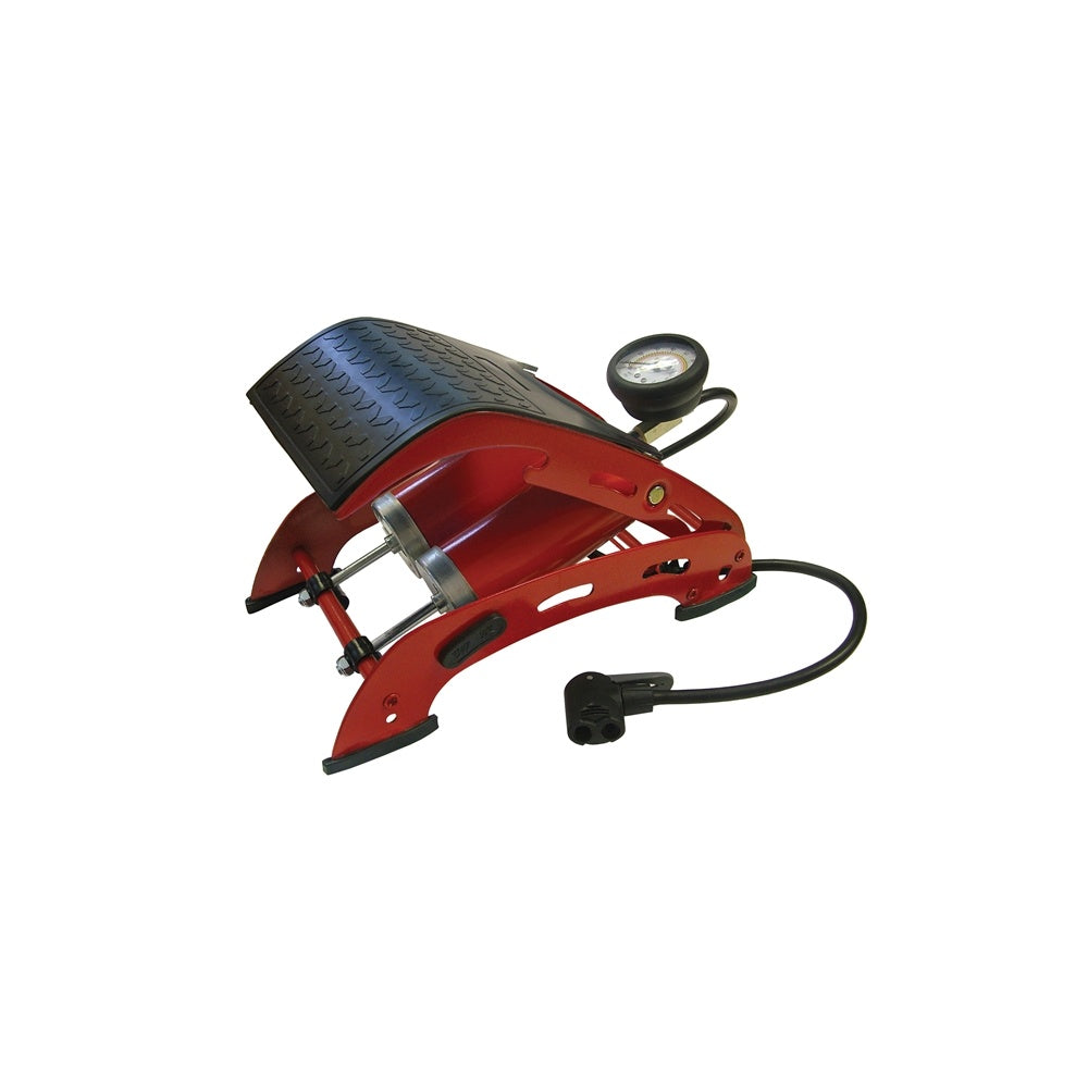 Faithfull Foot Pump Double Cylinder with Gauge