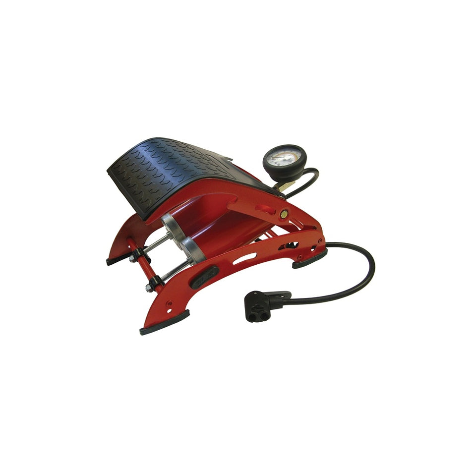 Faithfull Foot Pump Double Cylinder with Gauge