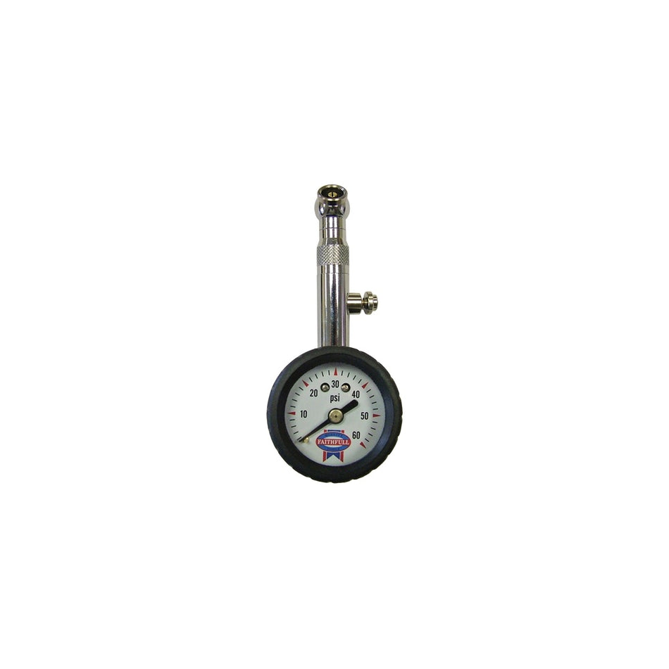 Faithfull Tyre Pressure Dial Gauge 60psi