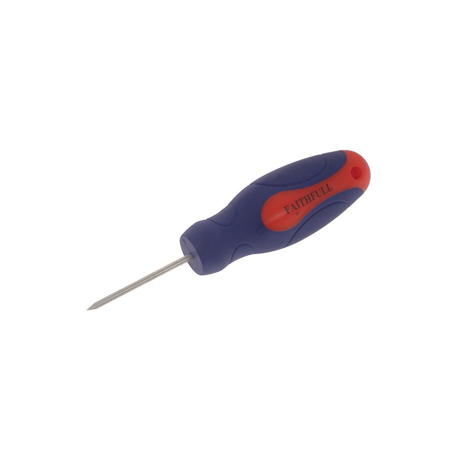 Faithfull Bradawl Round Chisel Point Soft Grip Handle