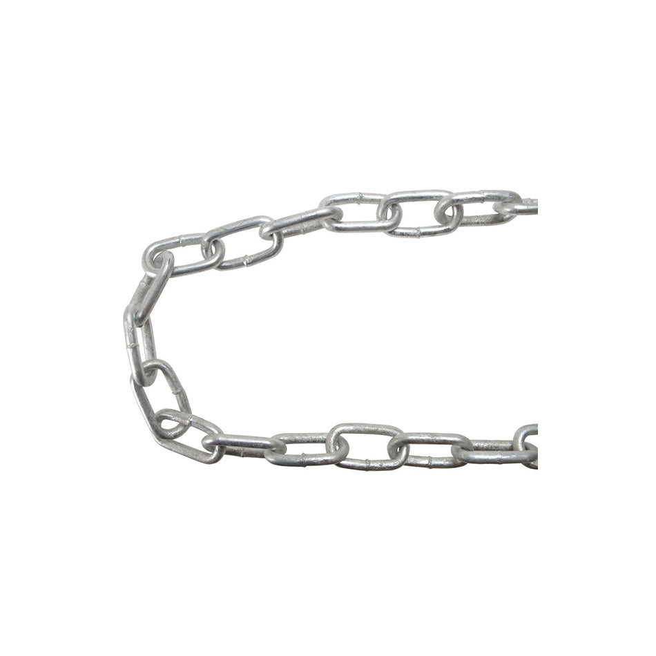 Faithfull Galvanised Chain Link 5 x 28mm x 25m Reel - Max Load 160kg