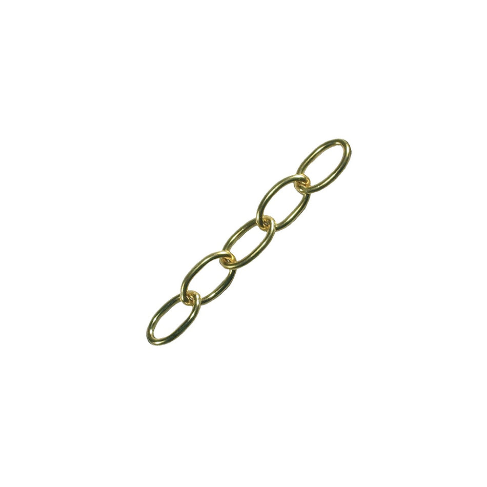 Faithfull Oval Chain 1.8mm x 10m Polished Brass