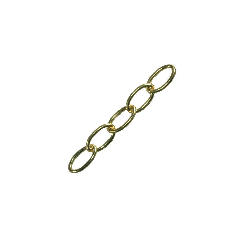 Faithfull Oval Chain 2.3mm x 10m Polished Brass