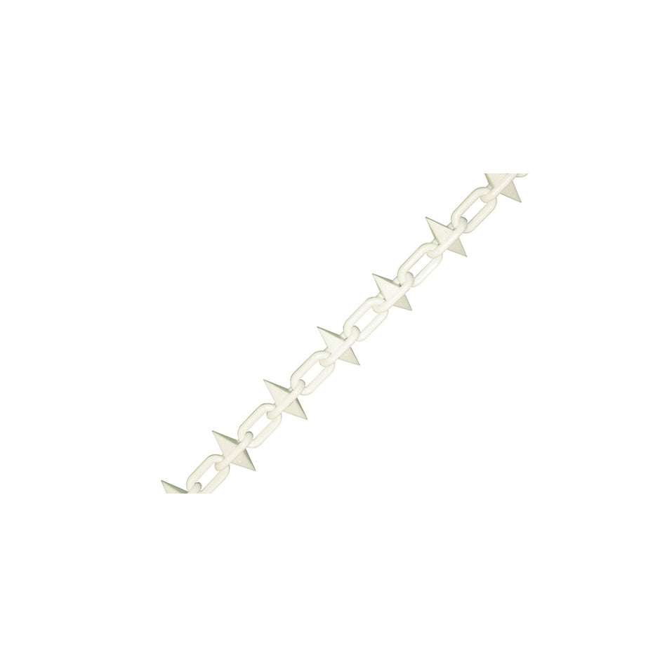 Faithfull Plastic Chain 6mm x 12.5m White Spiked