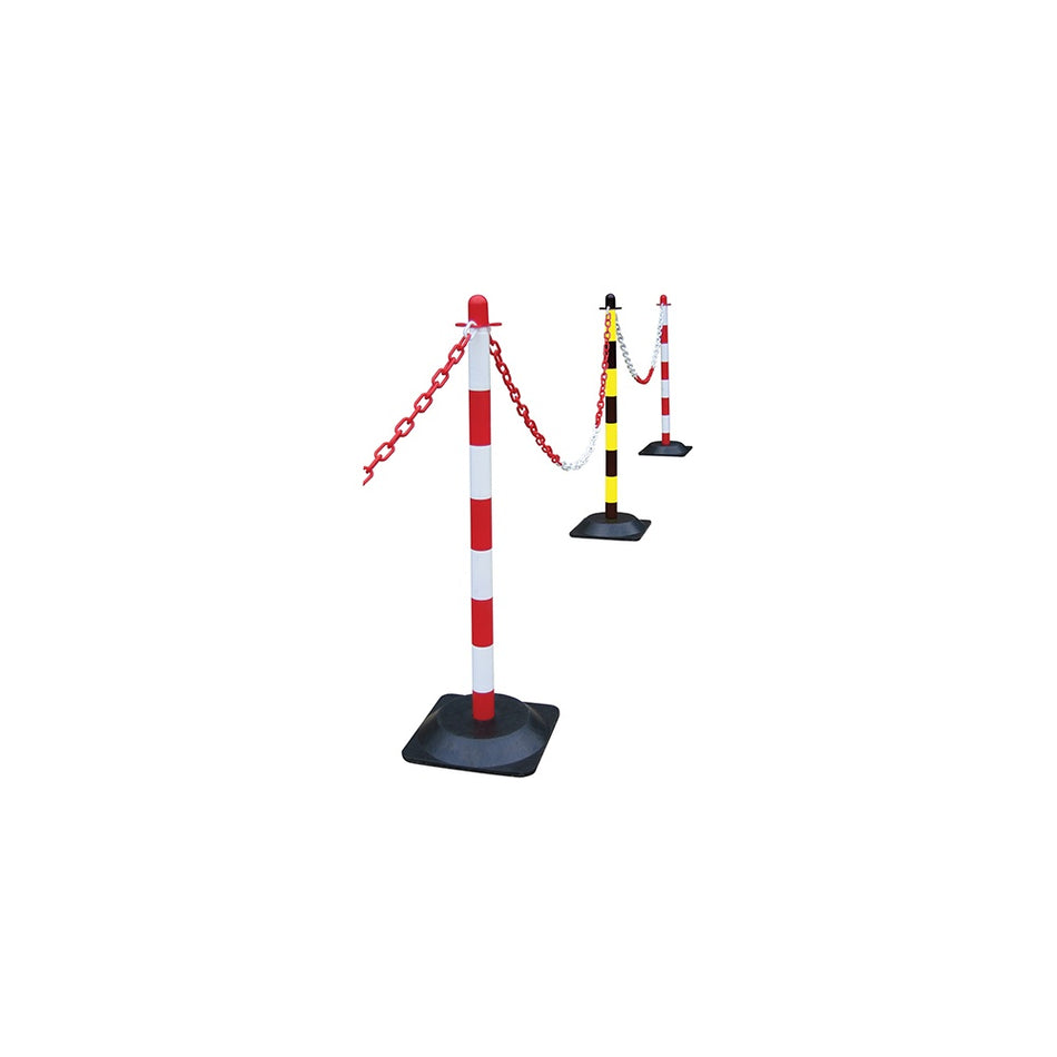 Faithfull Plastic Post for Chain - Red / White