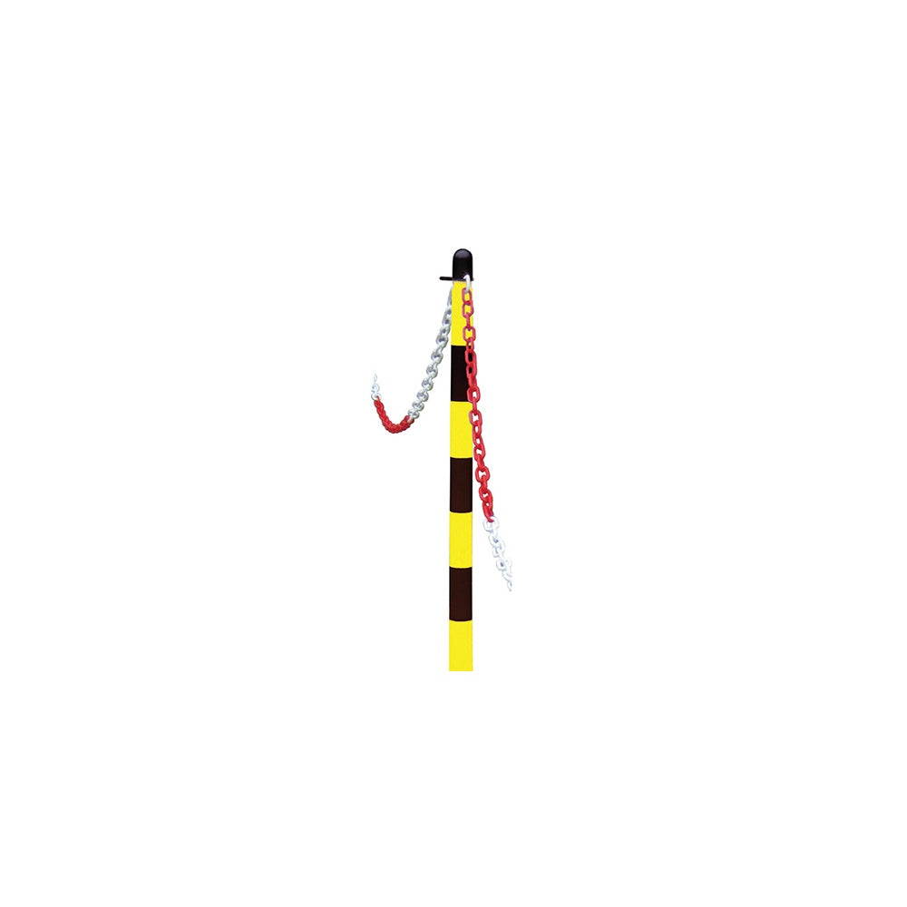 Faithfull Plastic Post for Chain - Yellow / Black