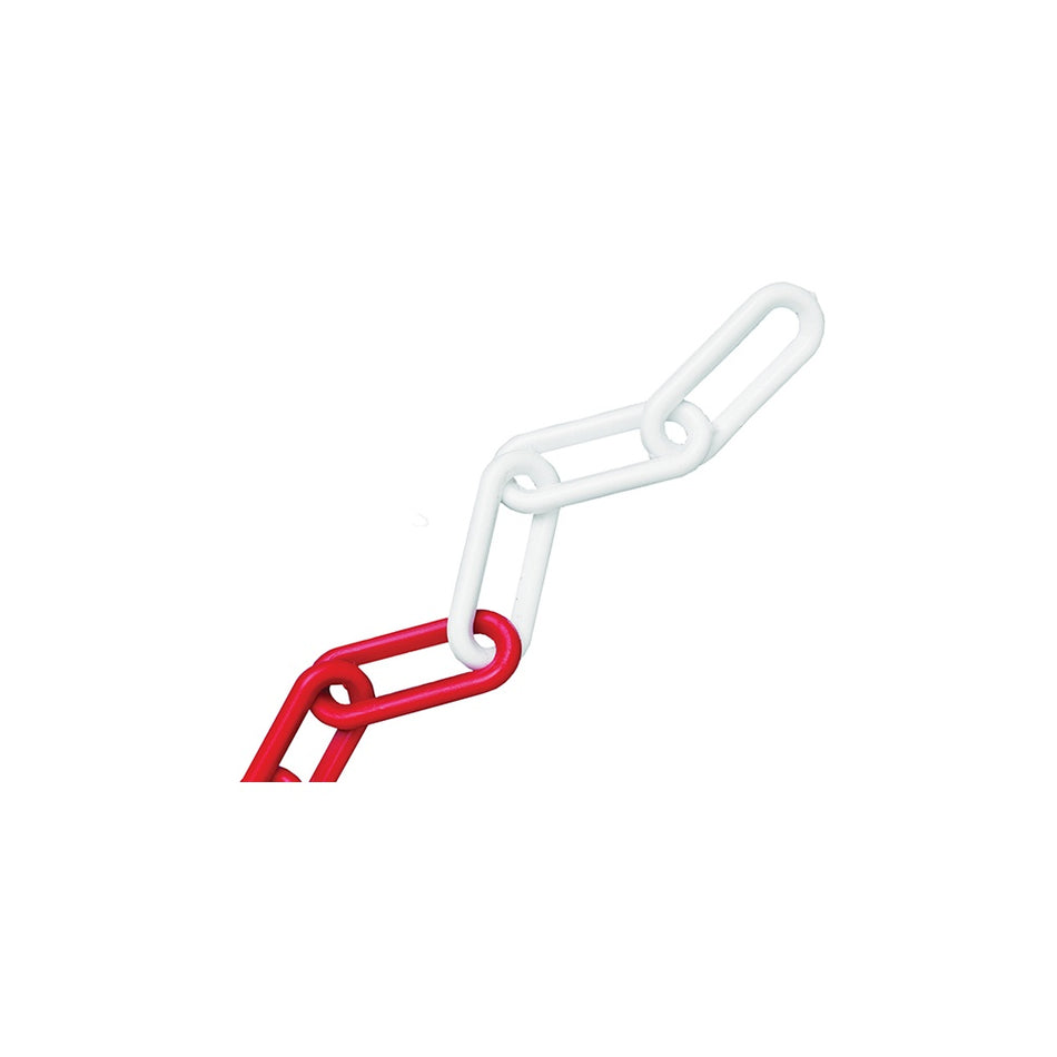 Faithfull Plastic Chain 8mm x 12.5m Red / White