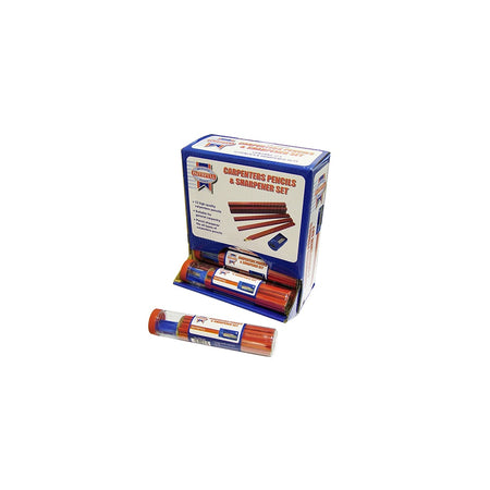 Faithfull Carpenters Pencils Red (12 x Tubes of 12 + Sharpener)