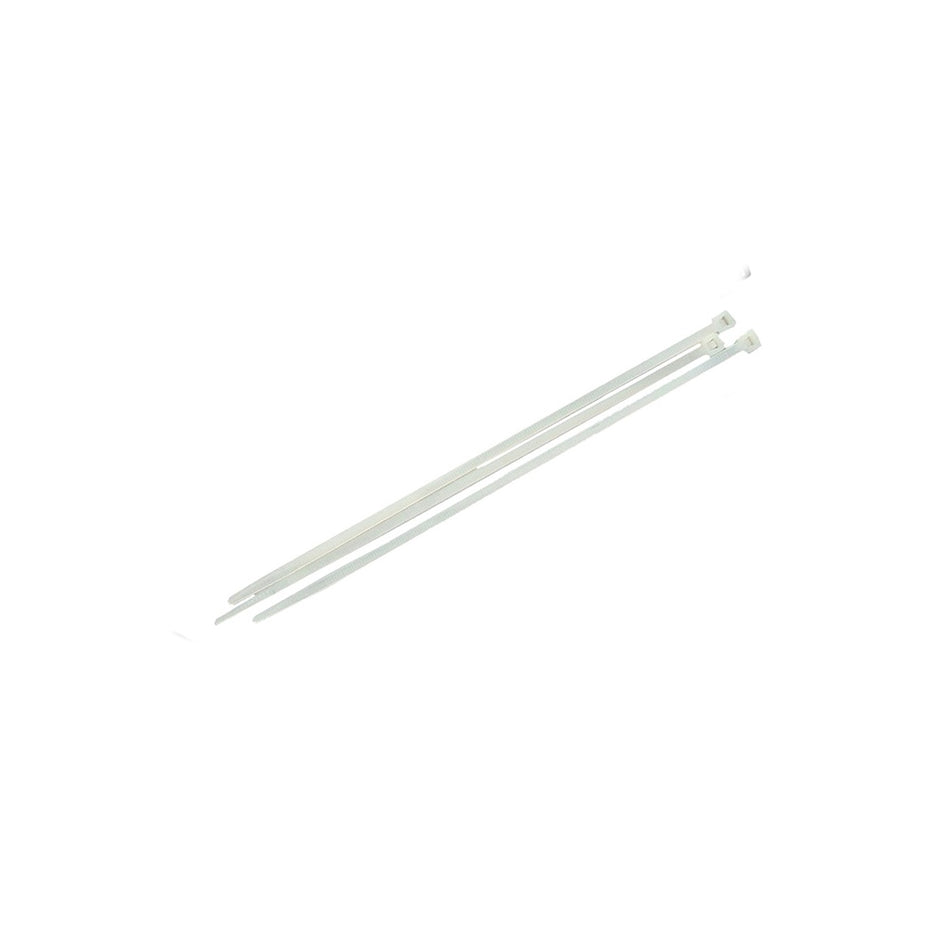 Faithfull Cable Ties White 300mm X 4.8mm Pack of 100