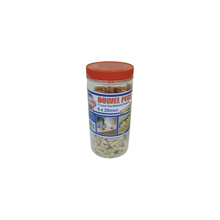 Faithfull Wood Dowels Fluted 30 x 6mm (Tub 300)