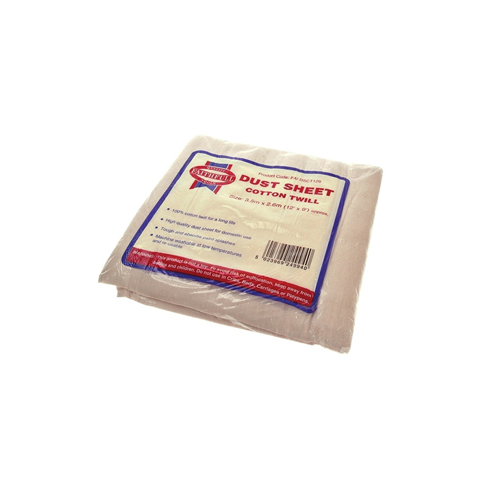 Faithfull Cotton Twill Dust Sheet 12 x 9ft