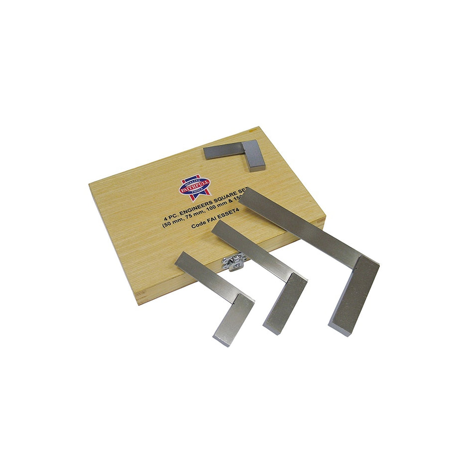 Faithfull Engineers Squares Set 4 Piece (50, 75, 100, 150mm)