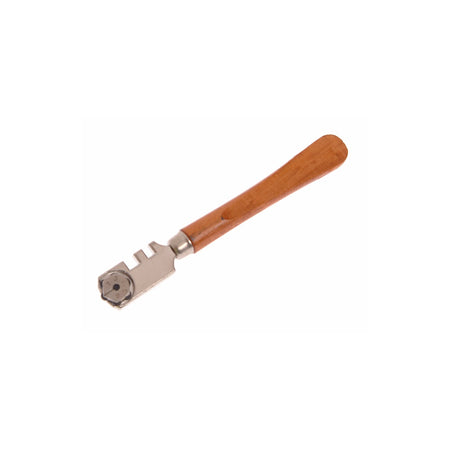 Faithfull Six Wheel Glasscutter Tungsten Carbide - Wood Handle