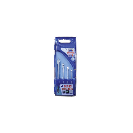 Faithfull Tile & Glass Drill Bit Set of 4 (3-6mm)