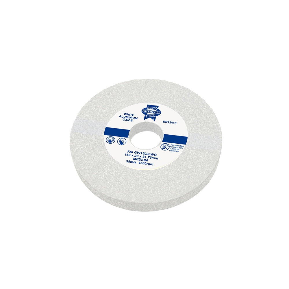 Faithfull General Purpose Grinding Wheel 150mm x 20mm White Medium