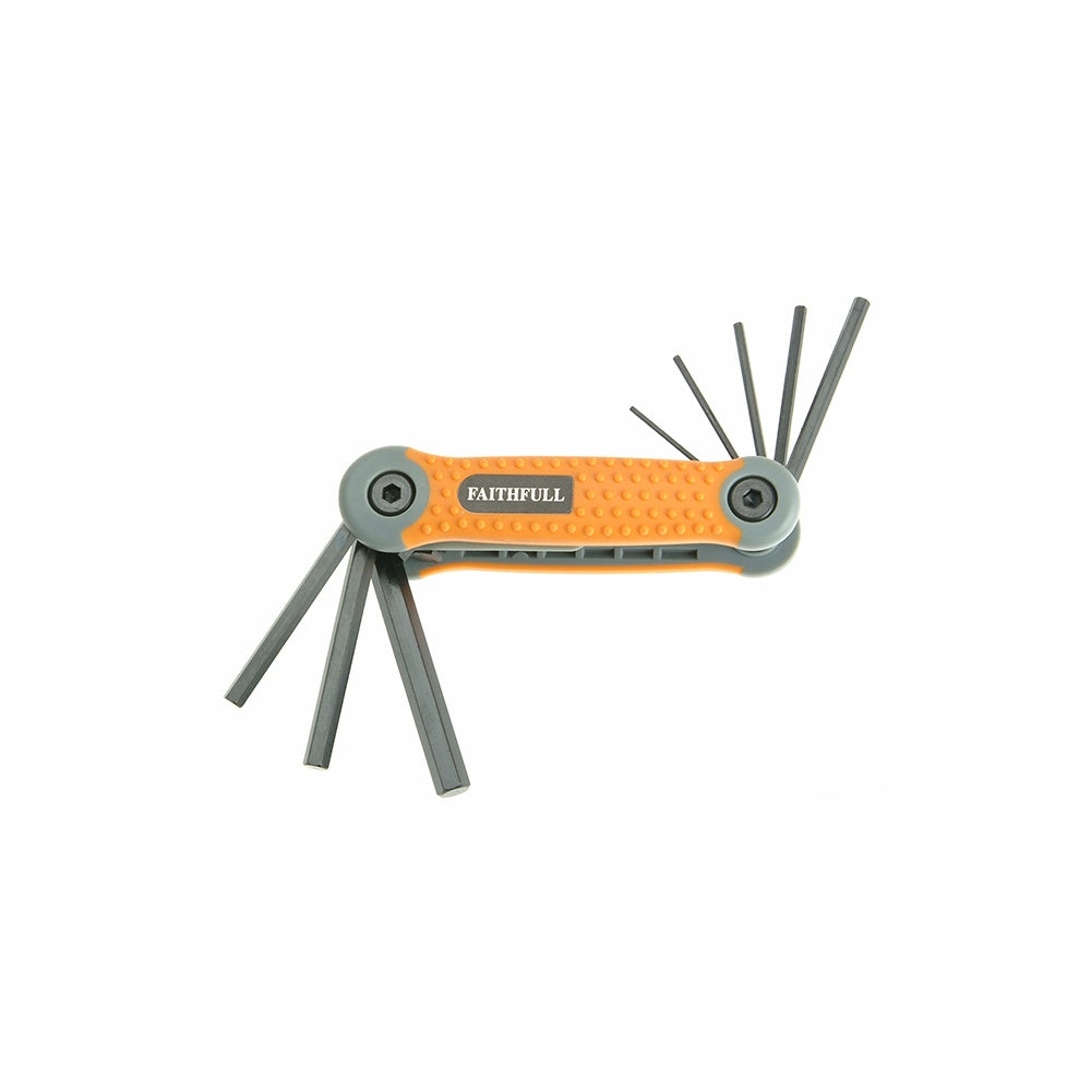 Faithfull Hexagon Key Folding Set of 8 Metric (1.5-8mm)