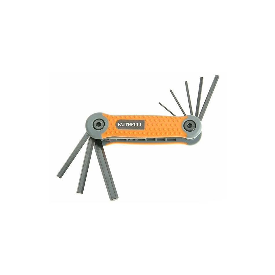 Faithfull Hexagon Key Folding Set of 8 Metric (1.5-8mm)