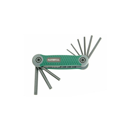 Faithfull Hexagon Key Folding Set of 9 Imperial (1/64 - 1/4in)