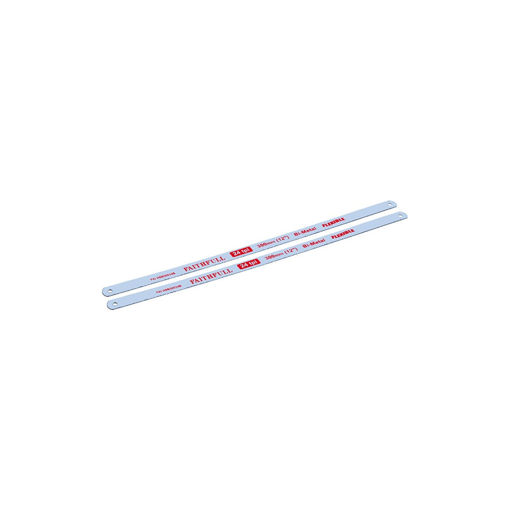 Faithfull Hacksaw Blades 300mm x 24tpi (Pack of 2)