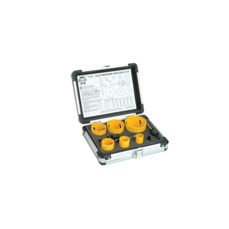 Faithfull Holesaw Kit Set of 9 Electricians 16-51mm
