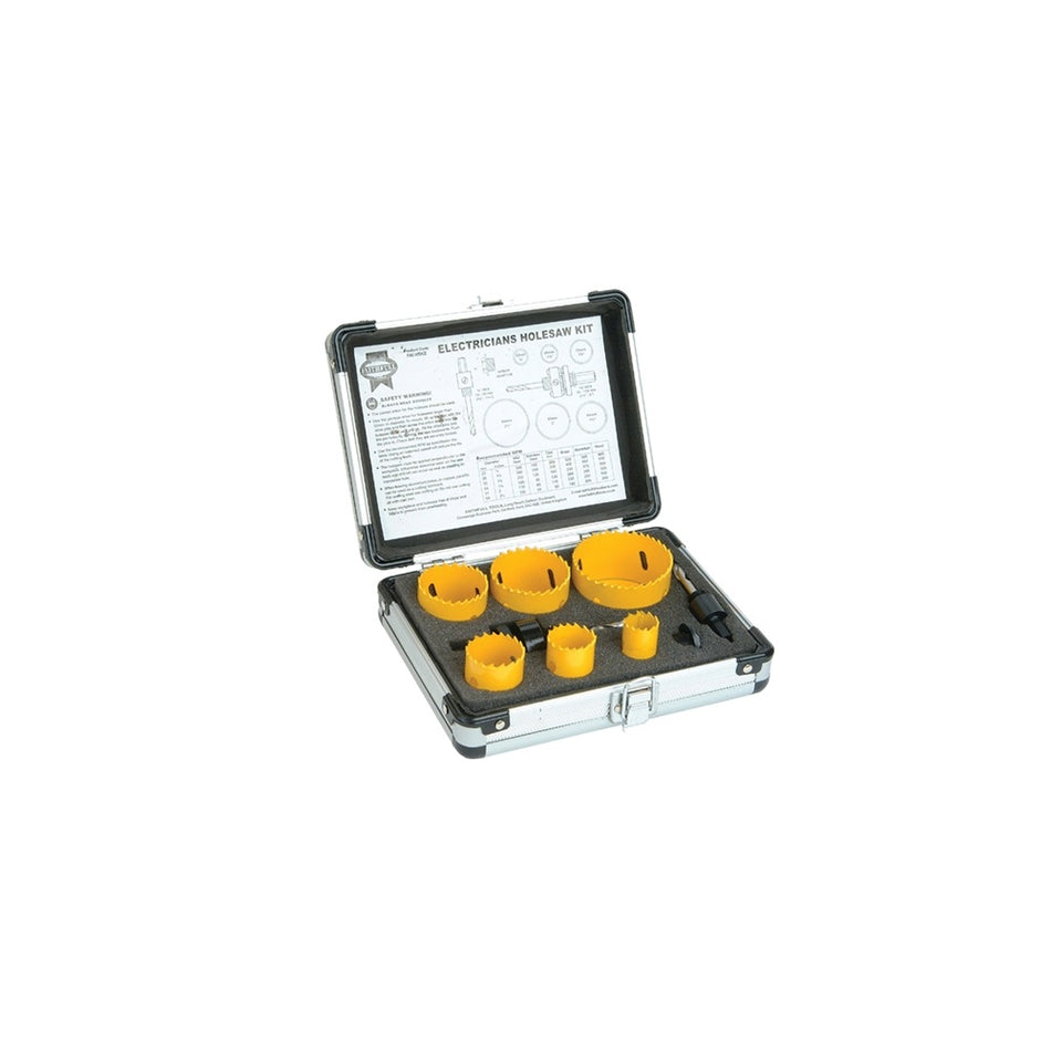 Faithfull Holesaw Kit Set of 9 Electricians 16-51mm
