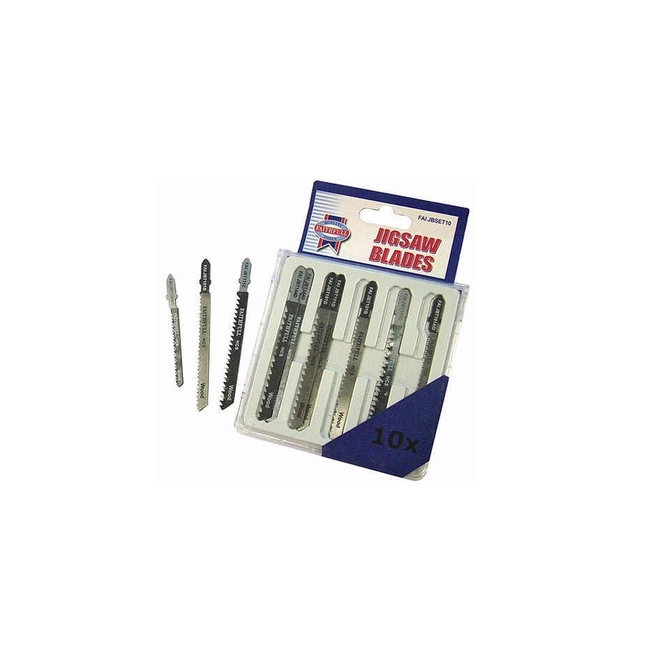 Faithfull Jigsaw Blade Set of 10 Assorted