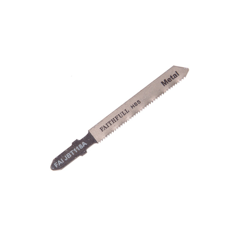 Faithfull Jigsaw Blades Metal T118A 8009-HSS (Pack of 5)