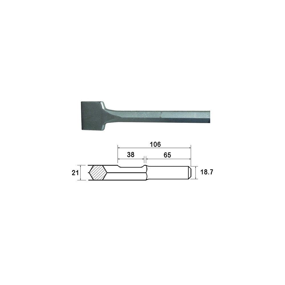 Faithfull Scaling Chisel Straight 300x75mm Kango Shank