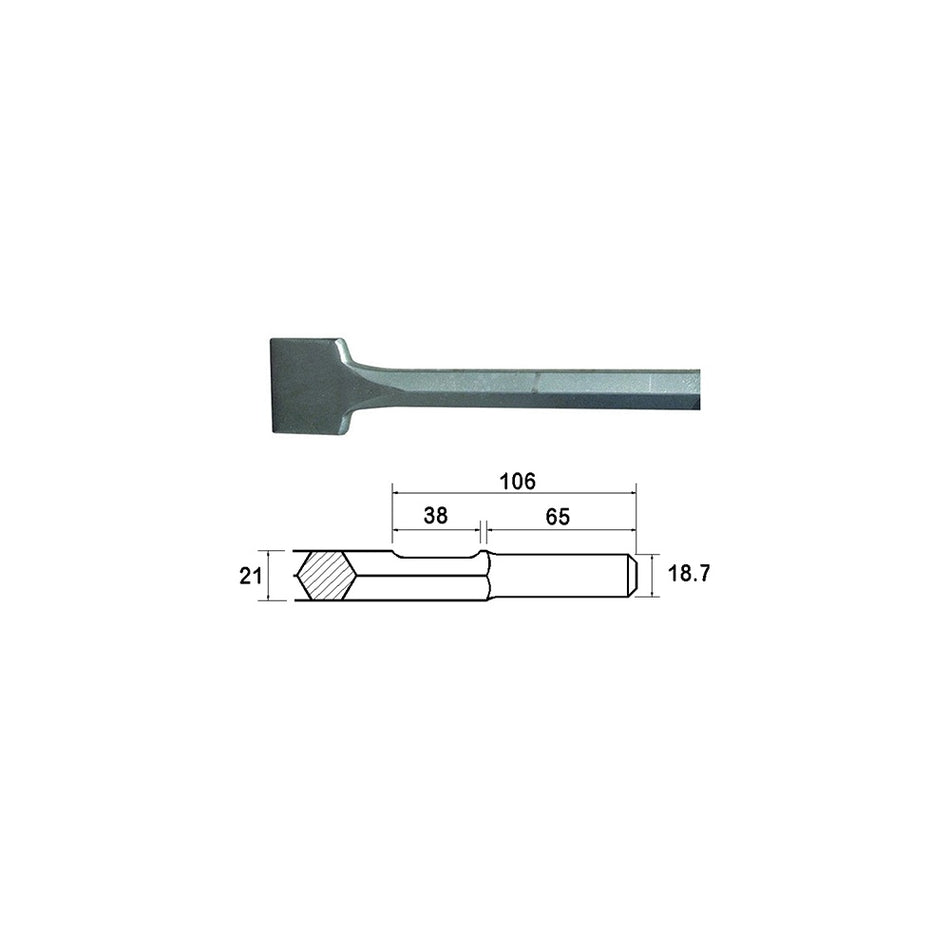 Faithfull Scaling Chisel Straight 300x75mm Kango Shank