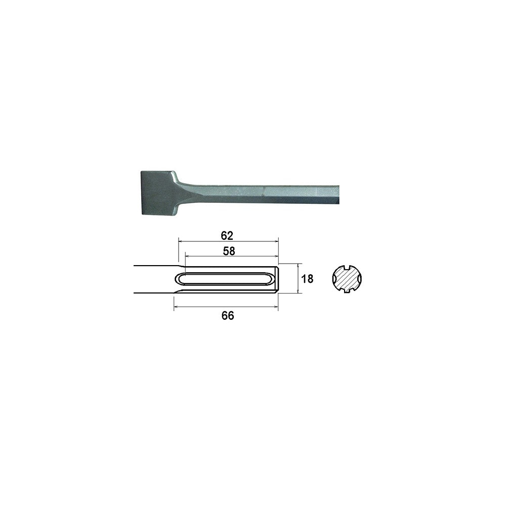 Faithfull SDS Max Scaling Chisel Straight 400 x 50mm