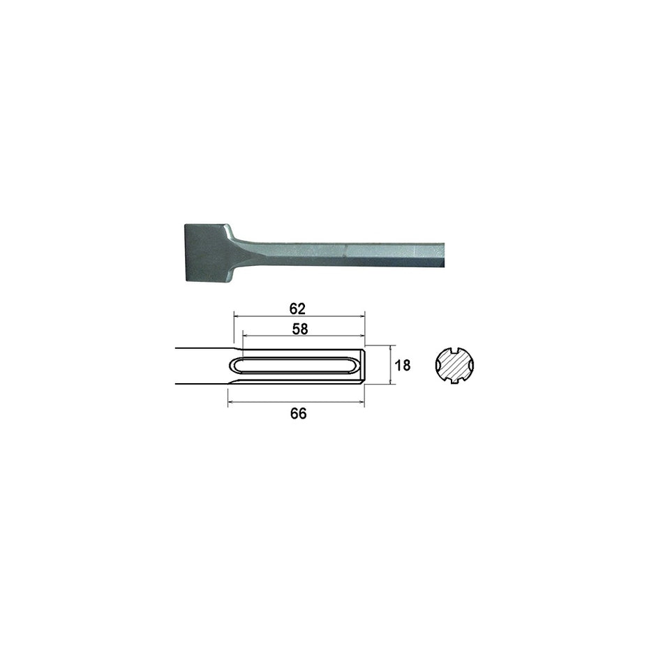 Faithfull SDS Max Scaling Chisel Straight 300 x 75mm