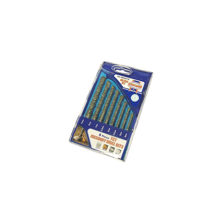 Faithfull Standard Masonry Drill Set of 8 4-10mm