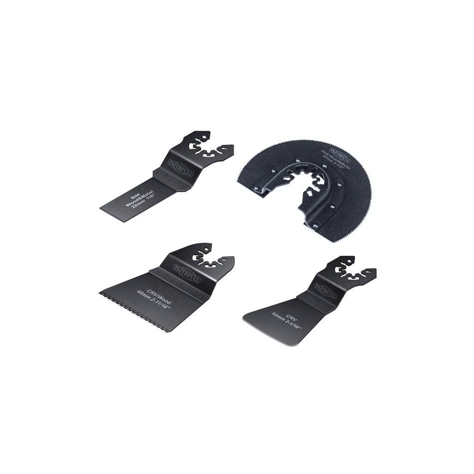 Faithfull Multi-Function Tool Blade Set of 4 Flooring Set