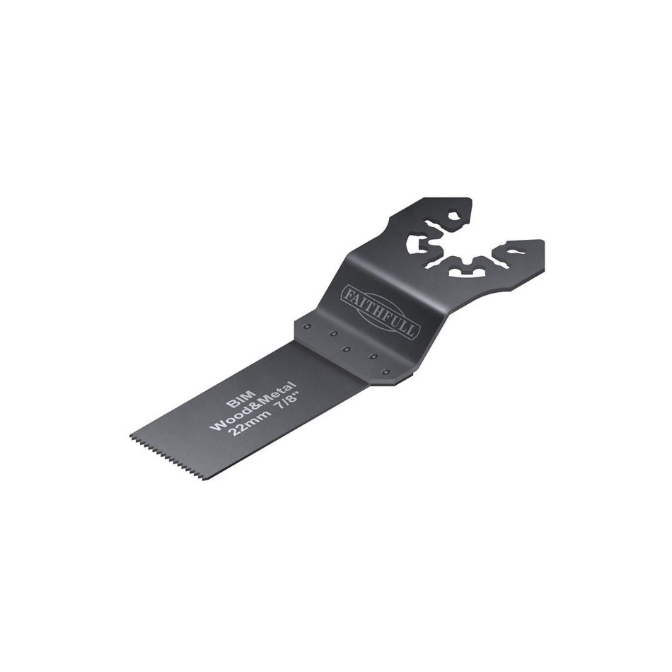 Faithfull Flush Cut Wood/Metal Blade 22mm Bi-Metal