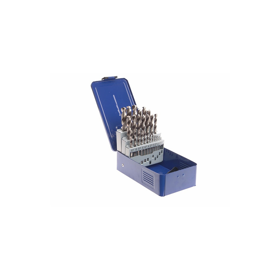 Faithfull HSS Drill Bit Set of 25 M2 1 - 13mm & Case