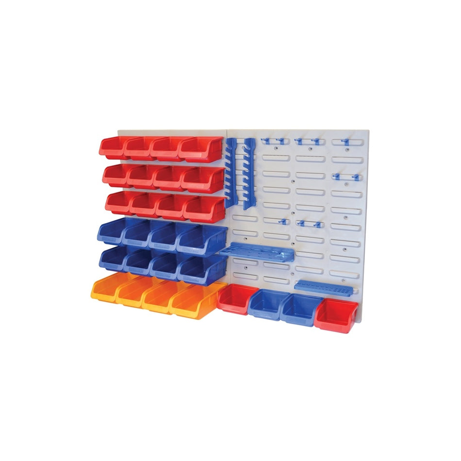 Faithfull Storage Bin Set with Wall Panels 43 Piece