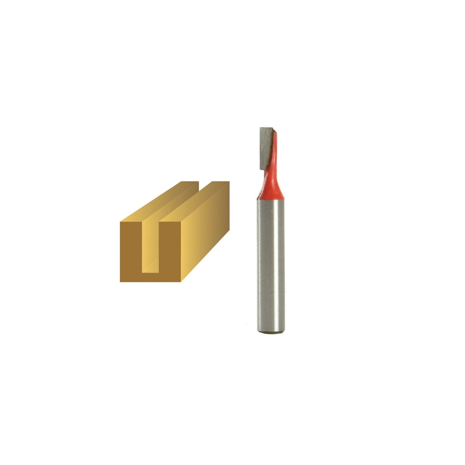 Faithfull Router Bit TCT Single Flute 3.2mm x 8mm 1/4in Shank